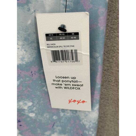 Wildfox Leggings Womens XL Watercolor Spill Tie Dye High Rise Cropped Workout - Picture 2 of 11